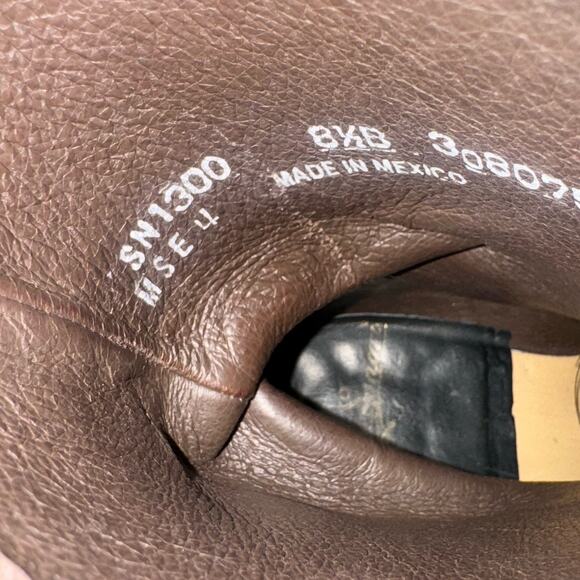 Sonora Burnished Brown Leather Brooklyn Ruina Moro Short Moto Boots Size 8 1/2 B - Picture 8 of 9